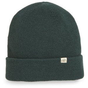 NWT MADEWELL (Re)sourced Cotton Cuffed Beanie Knit Green OS